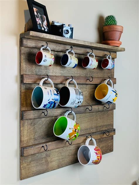 wall mounted mug storage